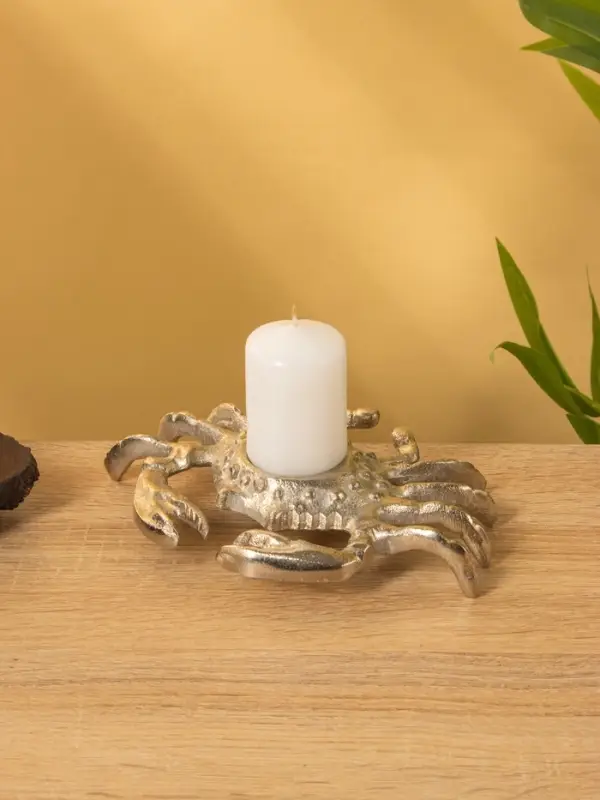 Подсвечник &laquo;Крабик&raquo;, 19&times;13&times;3.5 см, алюминий