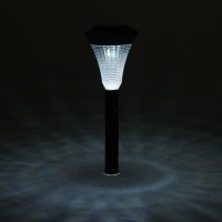 Садовый светильник на солнечной батарее &laquo;Рифлёный конус&raquo;, 7 &times; 31 &times; 7 см, 1 LED, свечение белое