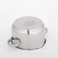 Кастрюля Magistro Klimena, 2,5 л, нержавеющая сталь, AISI - 201, крышка-дуршлаг, носик для слива, капсульное дно, индукция