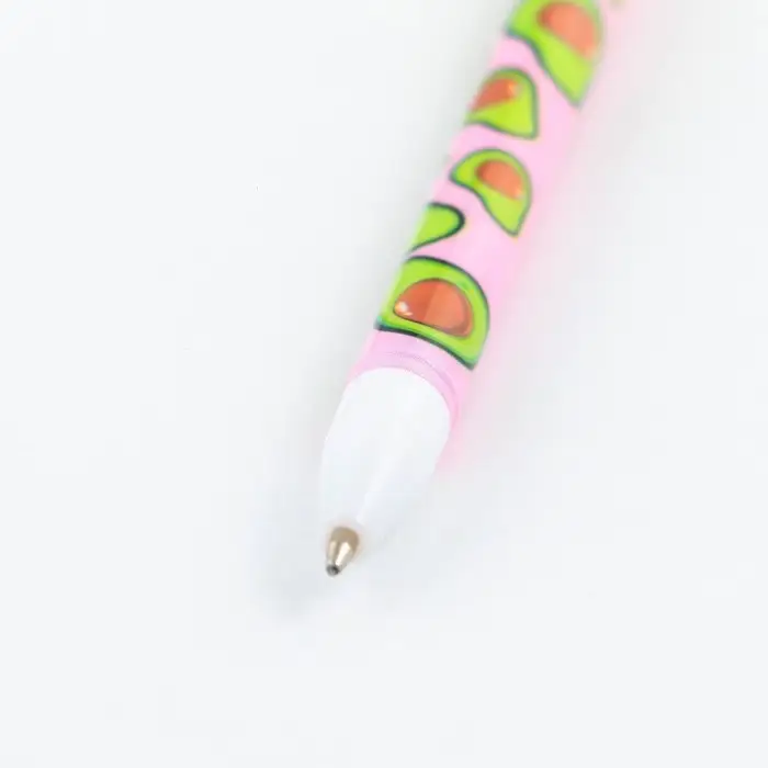 Ручка шариковая синяя паста 0.5 мм с колпачком &laquo;Авокадо&raquo; пластик