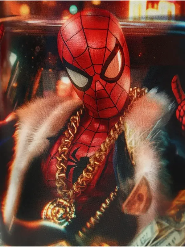 Копилка металлическая, 9.5 см&times;7.5 см&times;7.5 см, Человек-паук