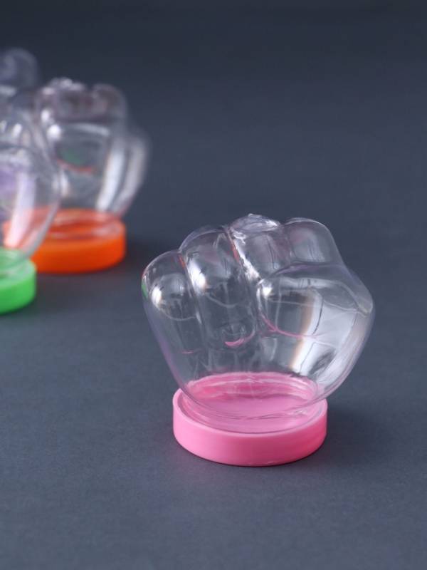 Баночка для скрапбукинга пластик "Кулак" 50 мл  набор 6 шт 5,5х4,7х5,5 см