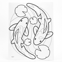 Школа талантов Набор для творчества Ковровая вышивка Карпы, подрамник