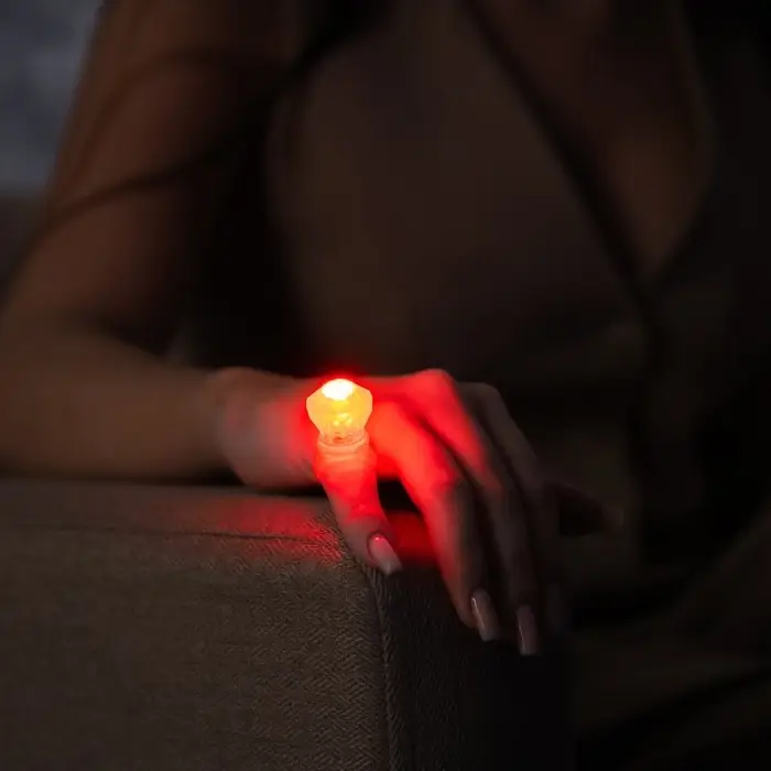 Световой аксессуар &laquo;Кольцо красное&raquo;, 3&times;2.2 см, батарейки AG13&times;3 (в комплекте), свечение RGB