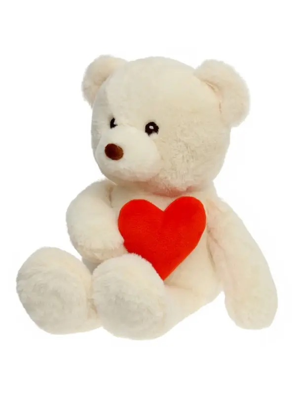 Мягкая игрушка "Медведь Люк", цвет молочный, с сердцем, 35см МЛюк/25/53