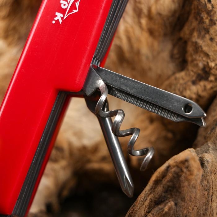 Нож швейцарский "Мастер К" 13в1, красный