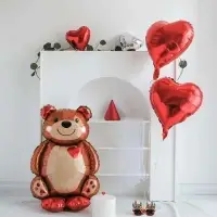 Шар воздушный фольгированный 18" &laquo;Сердце&raquo;, цвет красный