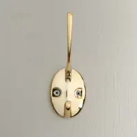 Крючок мебельный ТУНДРА TKd=002 LIGHT, двухрожковый, золото