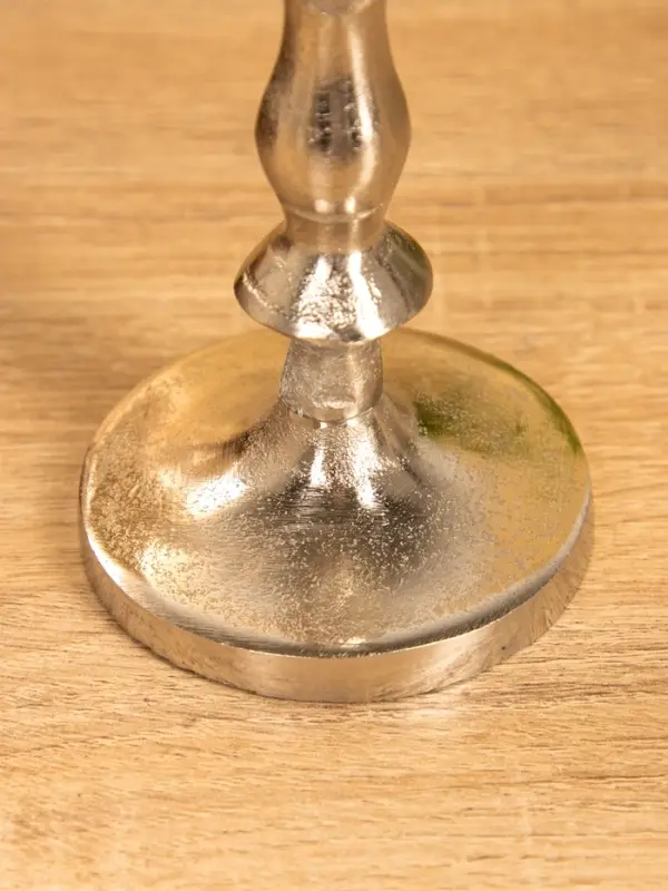 Подсвечник "Зима" 7,5х7,5х17 см, алюминий, цв. серебро