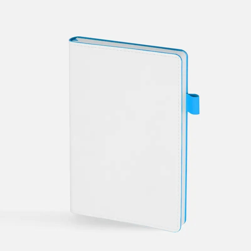 Ежедневник White Shall, недатированный, бело-голубой
