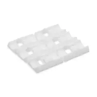 Держатель самоклеящийся для проводов и гирлянд ТУНДРА, 28&times;16&times;9 мм, белый, 12 шт.