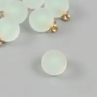 Подвеска для творчества акрил "Шар" матовый светло-зелёный 2,1х1,6 см