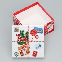 Коробка подарочная &laquo;Новогодняя почта&raquo;, 16 х 16 х 9 см, Новый год