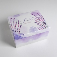 Коробка подарочная складная, упаковка, &laquo;Лаванда&raquo;, 31 х 25.5 х 16 см