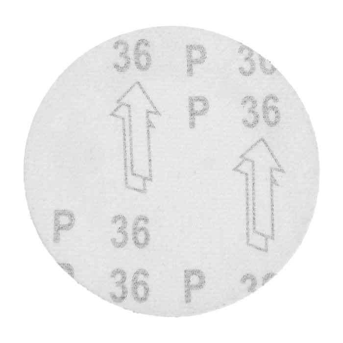 Круг абразивный шлифовальный под "липучку" ТУНДРА, 125 мм, Р36, 10 шт.