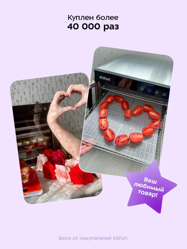 Сушилка для овощей и фруктов KT-1911 - 650 Вт