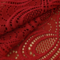 Кружевная эластичная ткань, 180 мм &times; 2,7 &plusmn; 0,5 м, цвет бордовый