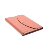 Органайзер на кольцах, A5, с клапаном, 80л, линия, к/зам, Розовый