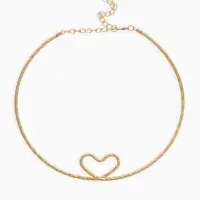 Набор 2 предмета: чокер, браслет &laquo;Обруч&raquo; сердце, цвет золото