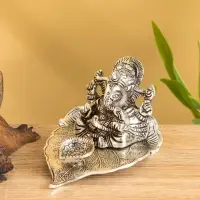 Подставка под благовония &laquo;Ганеша на листе&raquo;, 12.5&times;10&times;6.7 см, алюминий