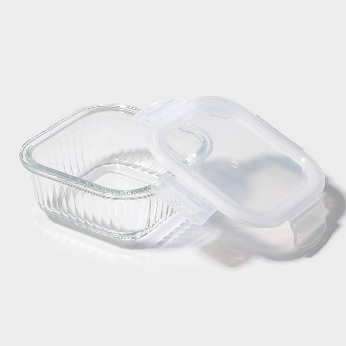 Контейнер для еды из жаропрочного стекла Доляна &laquo;Шиаду&raquo;, квадратный, 520 мл, 13&times;6,5 см