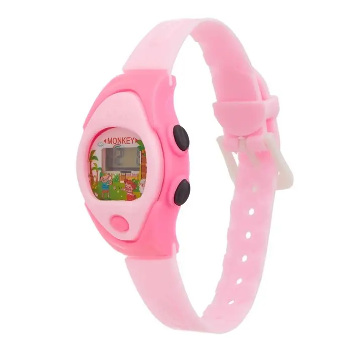 Часы наручные электронные, детские "Птички", ремешок силикон, розовый