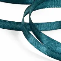 Лента атласная, 6 мм, 23&plusmn;1 м, тёмно-бирюзовая №62