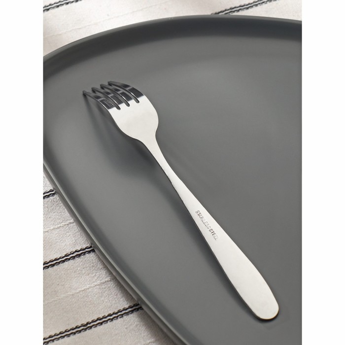 Набор вилок столовых Доляна &laquo;Соты&raquo;, h=20 см, 6 шт, цвет серебряный