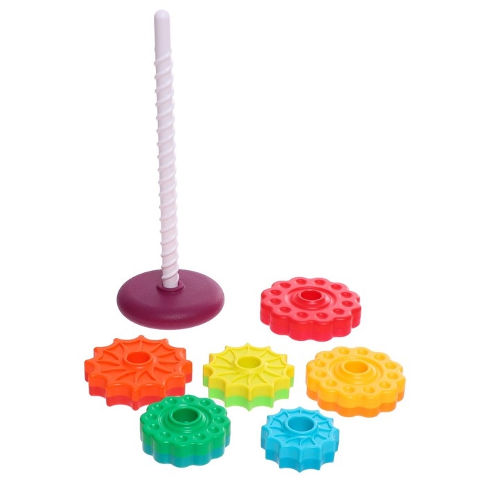 Развивающий набор «Радужная пирамидка», 6 колец Развивающий набор «Радужная пирамидка», 6 колец