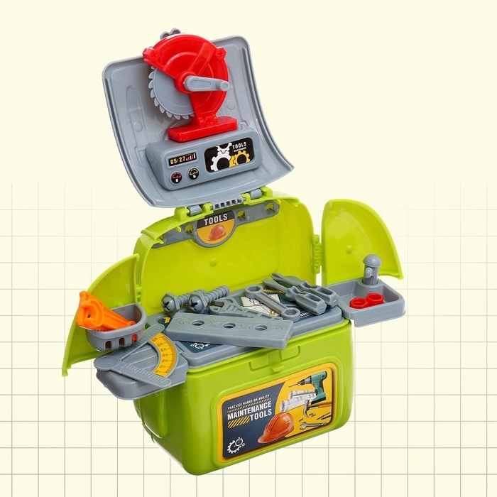 Набор детских инструментов в чемодане &laquo;Верстачок&raquo; цвет МИКС