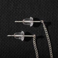 Серьги металл &laquo;Цепочки&raquo; шарики, цвет серебро