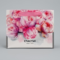 Пакет подарочный ламинированный горизонтальный, упаковка, &laquo;Счастье ждёт тебя&raquo; 22 х 17,5 х 8 см