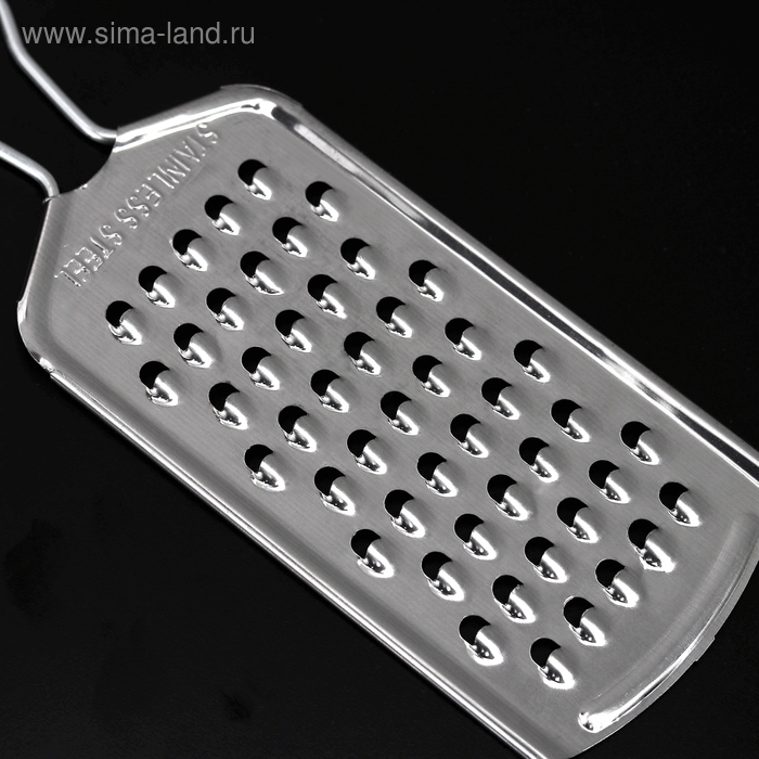 Тёрка для сыра средняя Доляна &laquo;Помощник&raquo;, 21&times;5,5 см, с ручкой, цвет серебристый