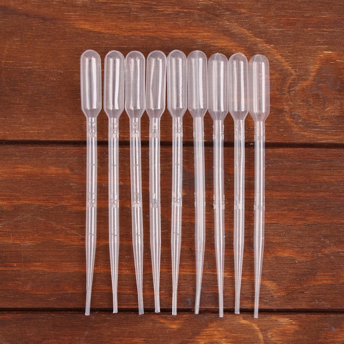 Пипетка 2 мл, для опытов и творчества, набор 10 шт.