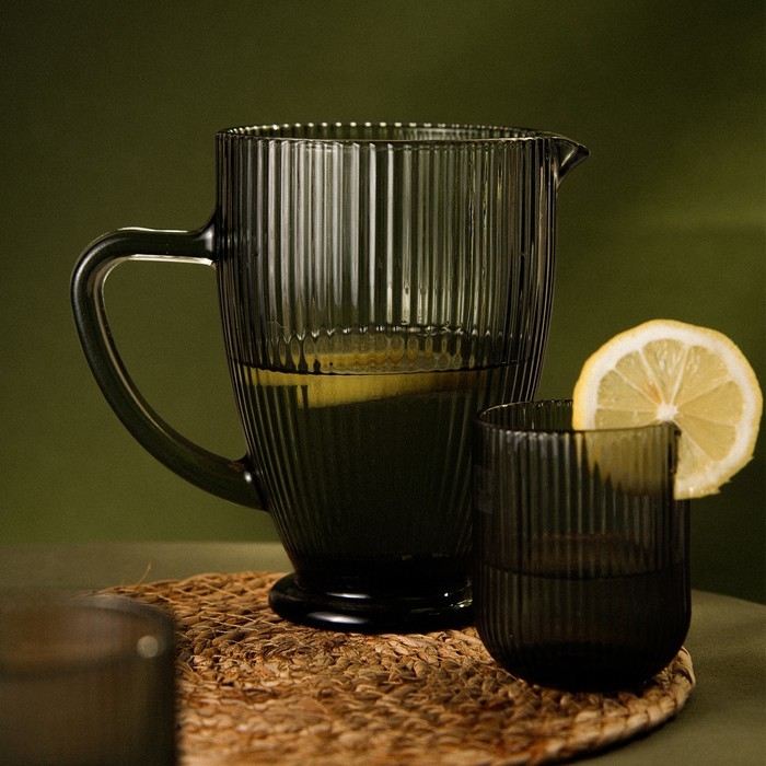 Кувшин для воды SL Home &laquo;Модерн&raquo;, 1,2 л, 19,5&times;13&times;18,5 см, цвет графитовый