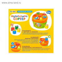 Развивающая игрушка &laquo;Музыкальный сортер&raquo;, звук, цвет МИКС