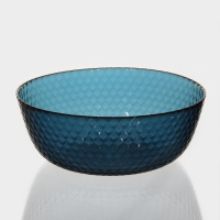 Салатник стеклянный &laquo;Идиллия&raquo;, 2,35 л, d=23 см, цвет лондон топаз