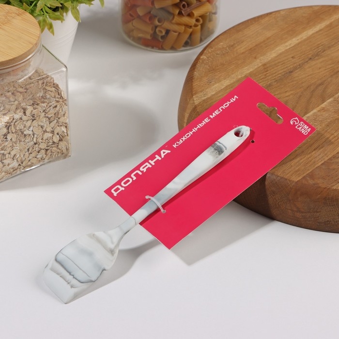 Лопатка Доляна &laquo;Мрамор&raquo;, силикон, 21,5 см