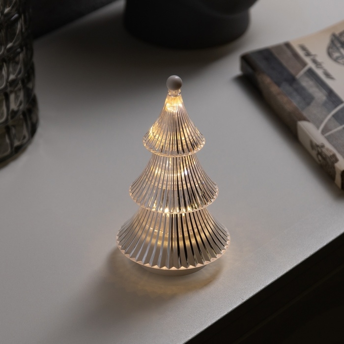 Фигура световая &laquo;Елочка&raquo; 14х8 см, от батареек 3хAG13 (в комплекте), свечение тёплое белое