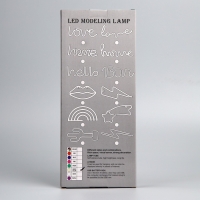 Неоновая вывеска &laquo;Любовь&raquo; 35 x 13 см, батарейки AAx3 (нет в комплекте) + USB, свечение тёплое белое