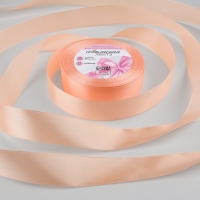 Лента атласная, 25 мм &times; 23 &plusmn; 1 м, цвет персиковый №124