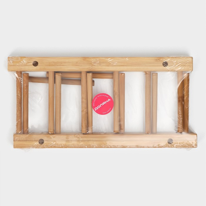 Подставка для разделочных досок и крышек, 26&times;10,5 см, 5 мест, бамбук