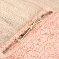 Блокнотик плетеный,48 листов, 14х18х2 см, цв. бежево-красный