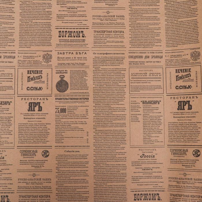 Бумага упаковочная крафт "Губернские вести", 0,72 х 10 м, 70 г