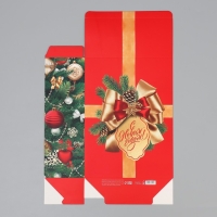 Коробка подарочная новогодняя складная &laquo;С Новым годом&raquo;, елочные игрушки, 22 х 30 х 10 см, Новый год