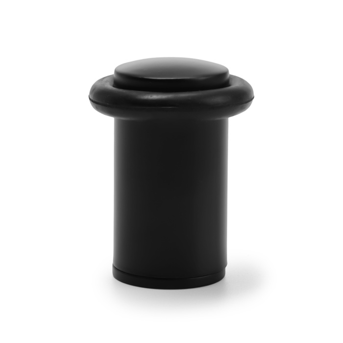 Упор дверной U301BL, d=27 мм, h=57 мм, цвет черный