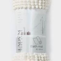 Коврик для дома LaDо́m, букли, плотность 1000 г, 50&times;80 см, цвет белый