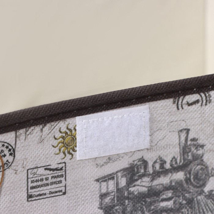 Короб стеллажный для хранения с крышкой &laquo;Страны&raquo;, 38&times;25&times;25 см, дизайн МИКС