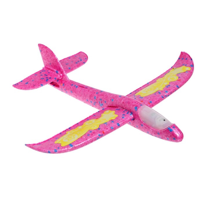 Самолёт &laquo;Супербыстрый&raquo;, диодный, цвета МИКС