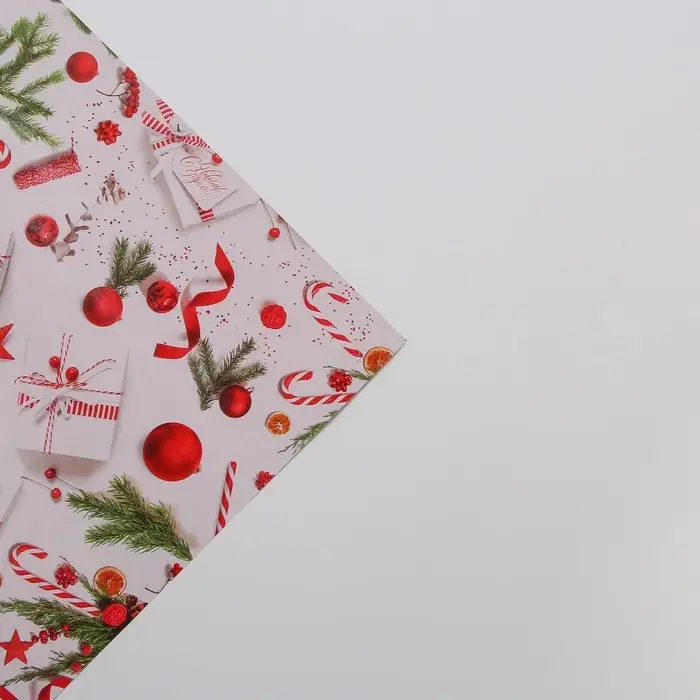 Упаковочная бумага на новый год &laquo;С Новым Годом&raquo;, 70 х 100 см, глянцевая